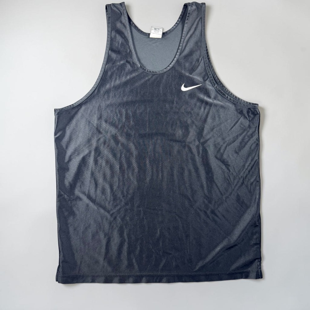 Vintage Nike Mens XL Tank Top Black Swoosh Athletic Sleeveless Shirt